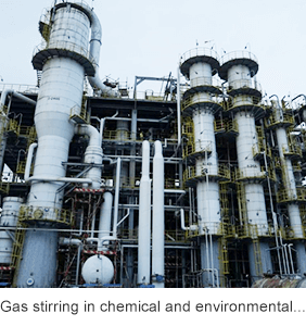 Gas stirring in chemical and environmental fields